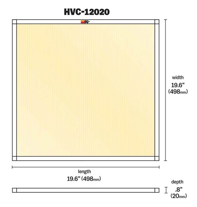 K&N HVAC Filter - 20 x 20 x 1-SR1 Performance