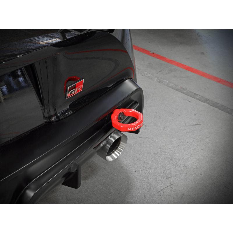 aFe Control Rear Tow Hook Red 20-21 Toyota GR Supra (A90)-SR1 Performance