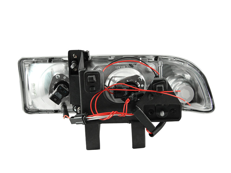 ANZO 1998-2005 Chevrolet S-10 Projector Headlights w/ Halo Black-SR1 Performance