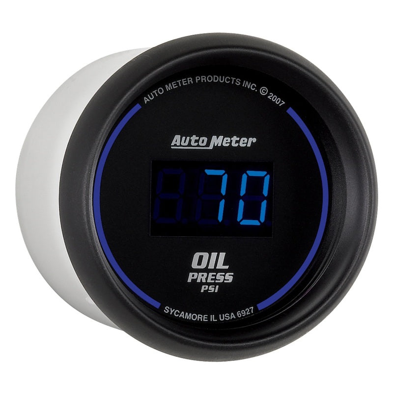 Autometer Cobalt Digital 52.4mm Black 0-100psi Oil Pressure Gauge-SR1 Performance