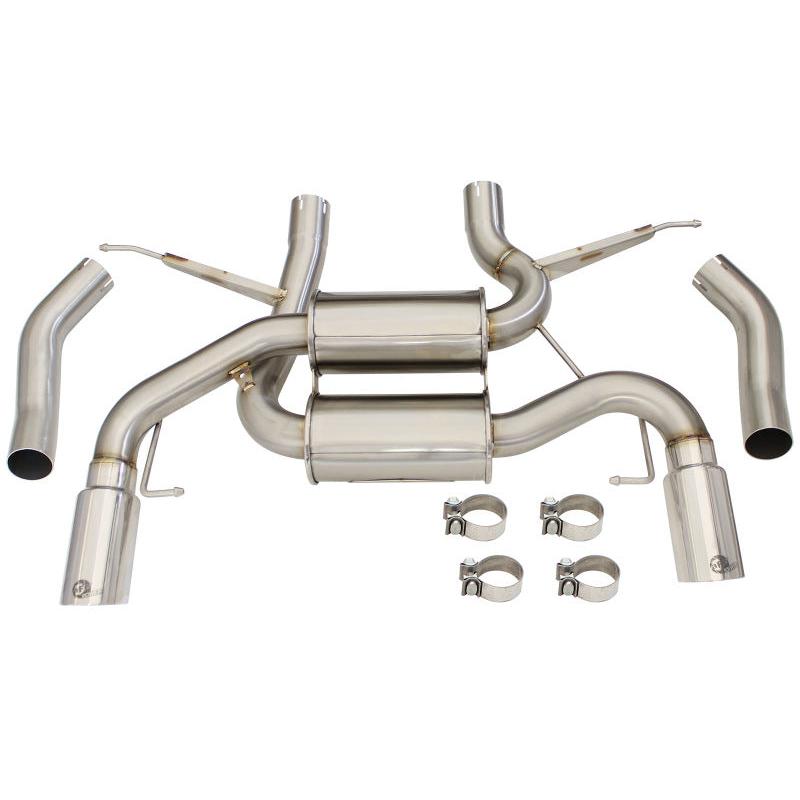 aFe MACHForce XP 2.5in Axle Back Stainless Exhaust w/ Polished Tips 07-13 BMW 335i 3.0L L6 (E90/92)-SR1 Performance