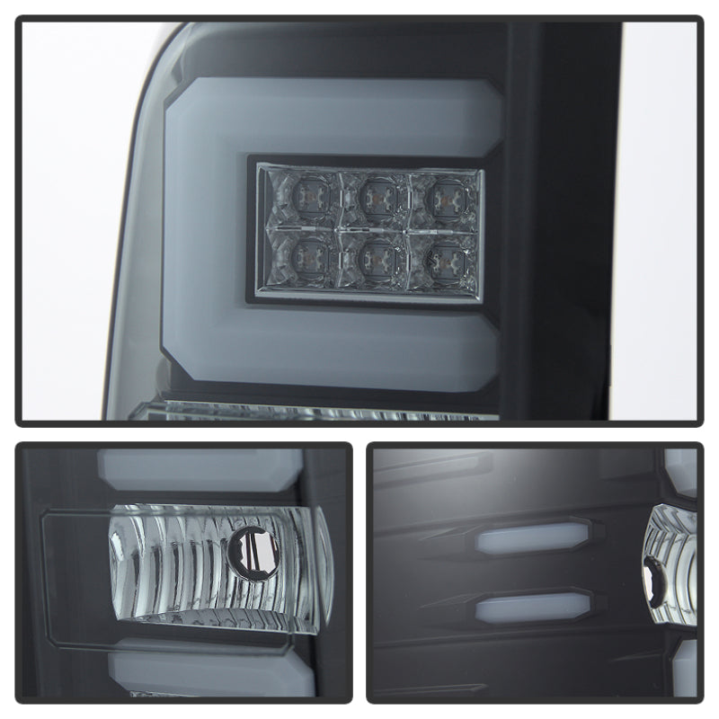 Spyder 14-18 Chevy 1500 / 15-19 GMC 3500 Dually / Bar LED Tail Lights Blk Smke ALT-YD-CS14-LBLED-BSM-SR1 Performance