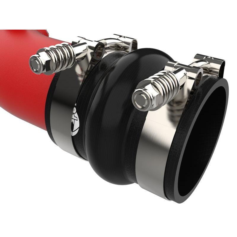 aFe 23-24 Ford Diesel Trucks V8-6.7L (td) BladeRunner Aluminum Hot and Cold Charge Pipe Kit - Red-SR1 Performance