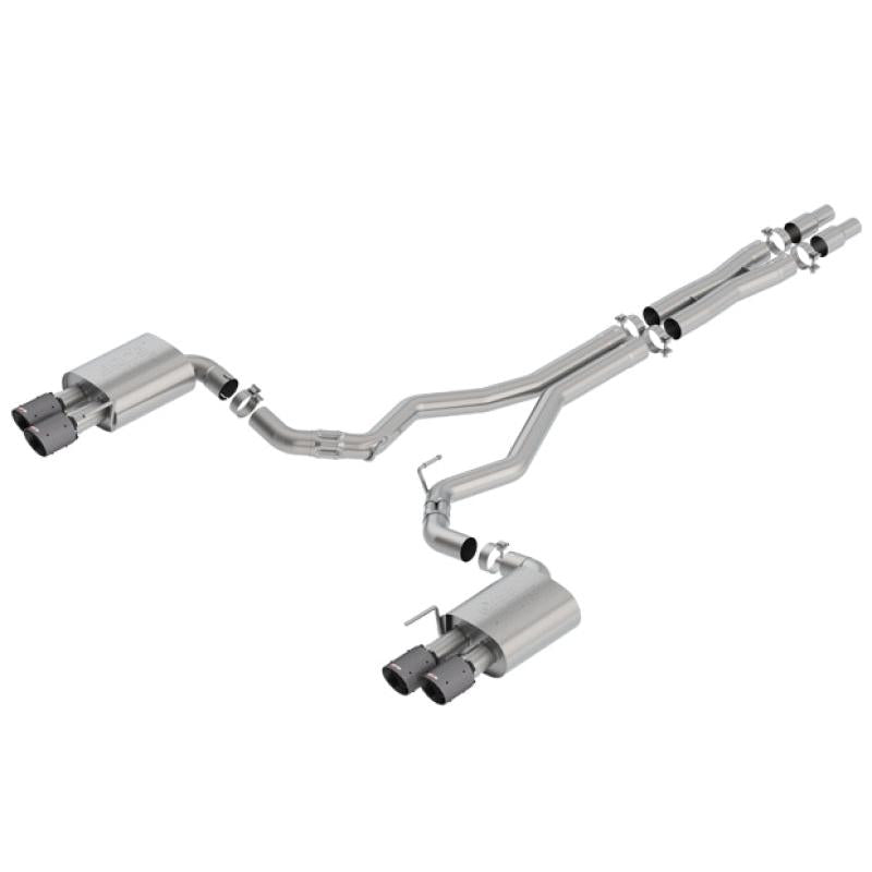 Borla 18-19 Ford Mustang GT 5.0L Coupe w/o Valves ATAK 3in Cat-Back Exhaust-Blk Carbon Fiber Tips-SR1 Performance