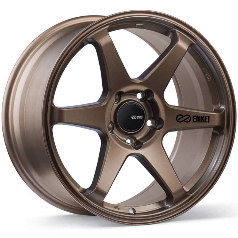 Enkei T6R 17x8 40mm Offset 5x114.3 Bolt Pattern 72.6 Bore Matte Bronze Wheel-SR1 Performance