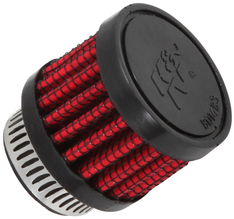 K&N 0.75 inch ID 1.375 inch OD 1.125 inch H Clamp On Crankcase Vent Filter-SR1 Performance