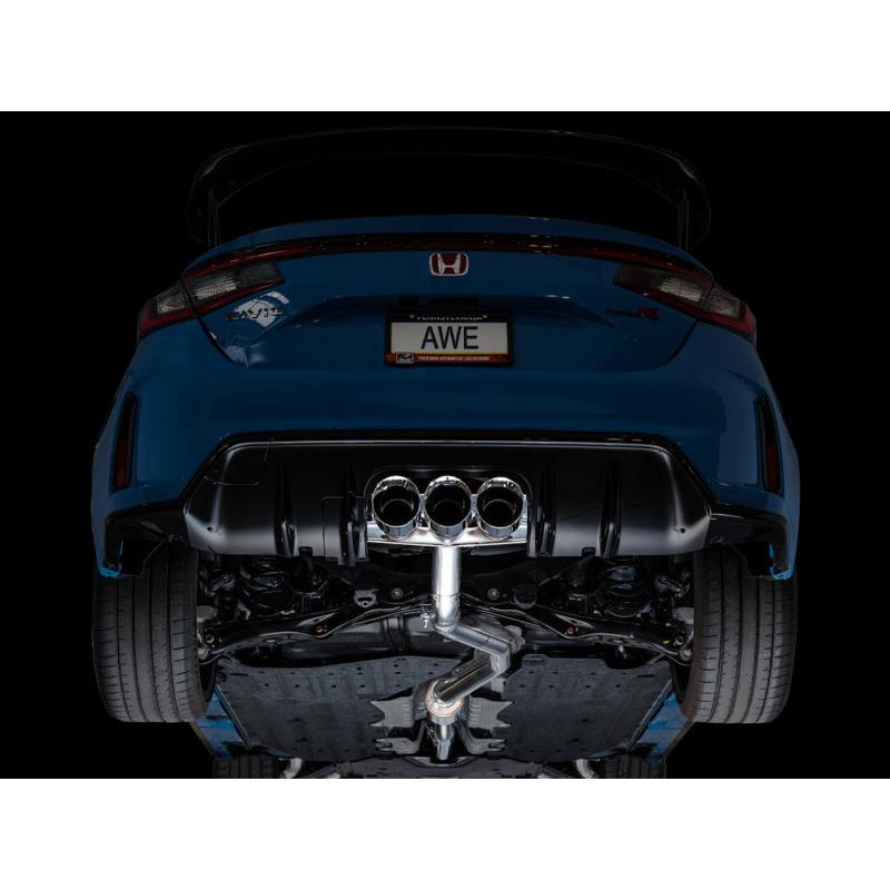 AWE Tuning 2023 Honda Civic Type R FL5 Track Edition Exhaust w/ Triple Chrome Silver Tips-SR1 Performance