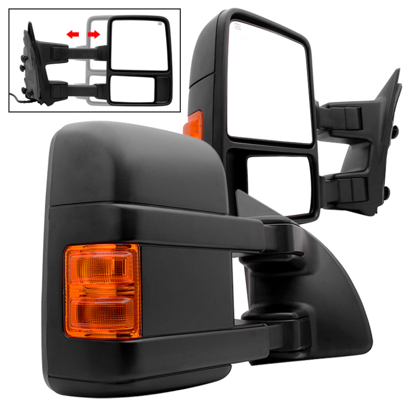 Xtune Pair G2 Ford Superduty 99-07 Heated Amber Signal Telescoping Mirrors MIR-FDSD99S-G2-PW-AM-SET-SR1 Performance