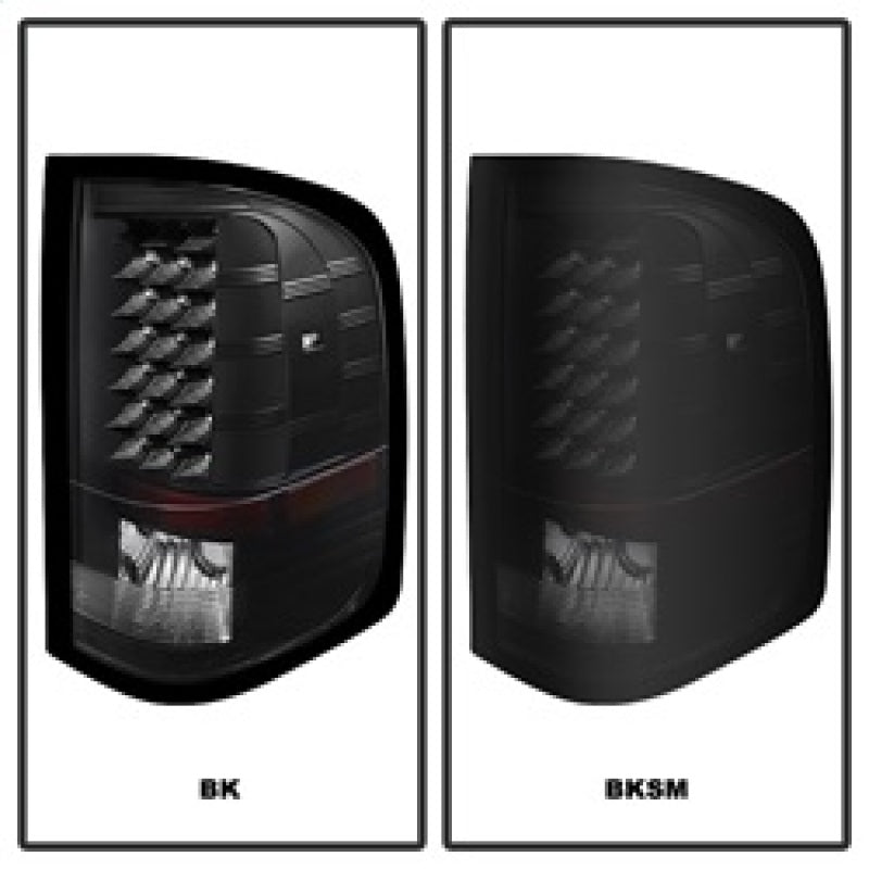 Xtune Chevy Silverado 07-13 LED Tail Lights Black Smoke ALT-JH-CS07-LED-BKSM-SR1 Performance