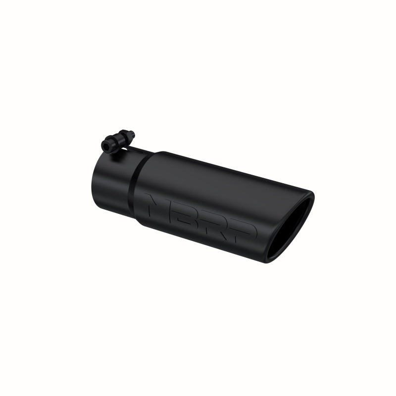 MBRP Universal Tip 3-1/2in O.D. Angled Rolled End - 3in ID Inlet 10in Length - Black-SR1 Performance