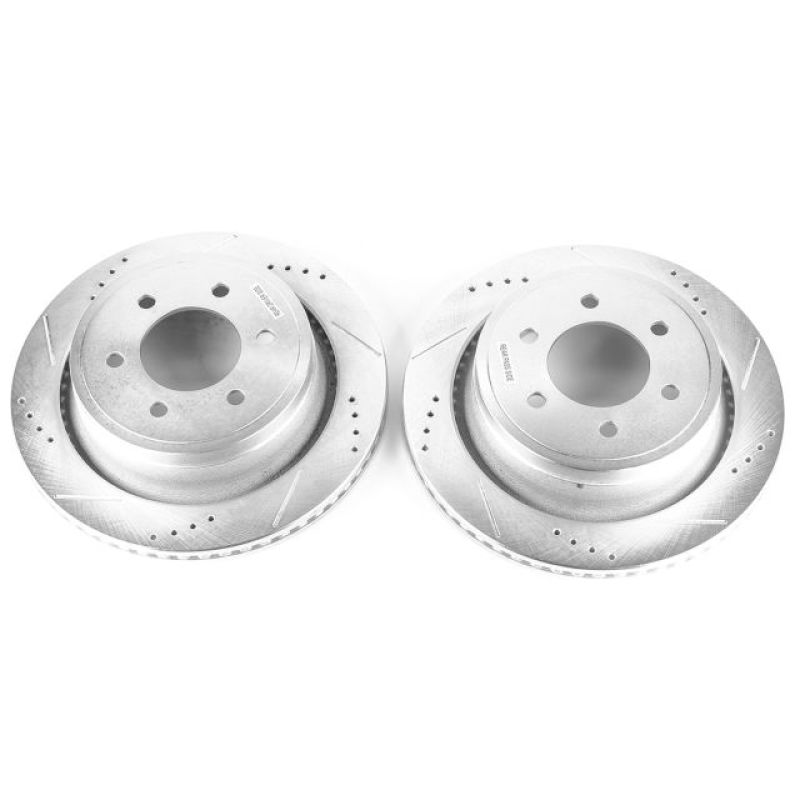 Power Stop 12-18 Ford F-150 Rear Evolution Drilled & Slotted Rotors - Pair-SR1 Performance