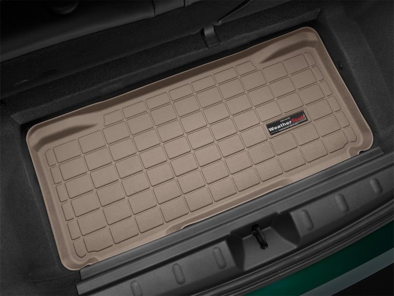 WeatherTech 2014+ Mini Cooper Hardtop Cargo Liner Tan Part #41711 – Complete Trunk Protection with Raised Lip and Textured Finish