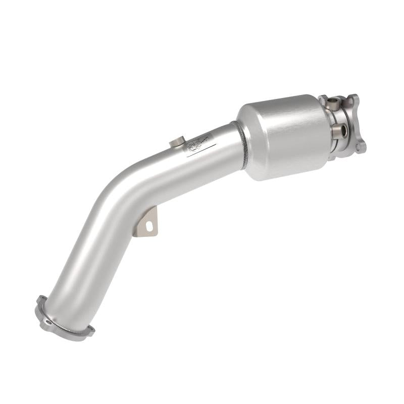 aFe 09-16 Audi A4/A5 (B8) L4-2.0L (t) Twisted Steel 3in. Downpipe - 304 Stainless w/ Cat-SR1 Performance
