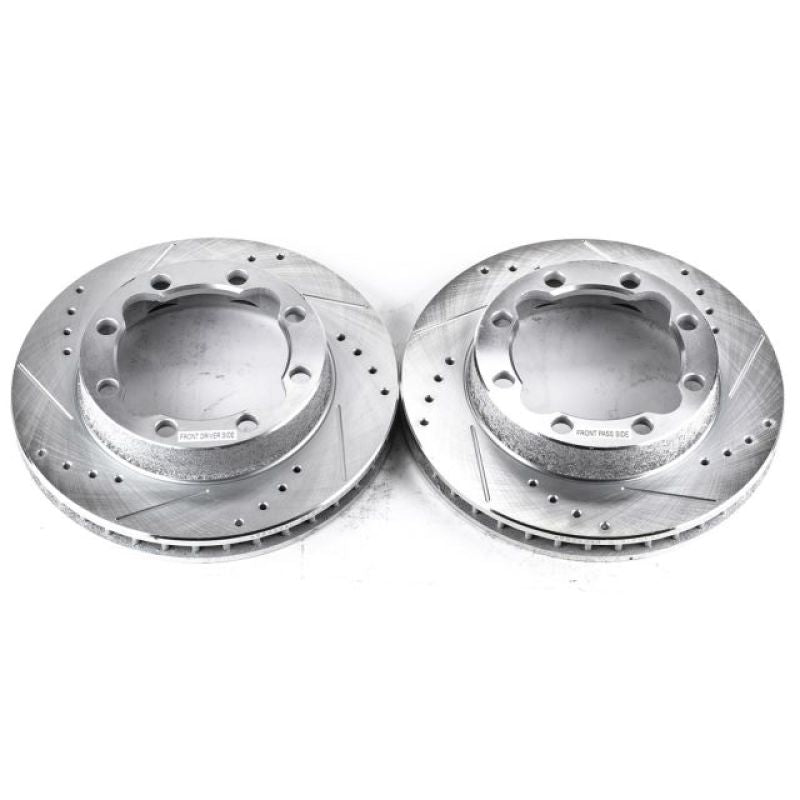 Power Stop 94-99 Chevrolet K1500 Suburban Front Evolution Drilled & Slotted Rotors - Pair-SR1 Performance