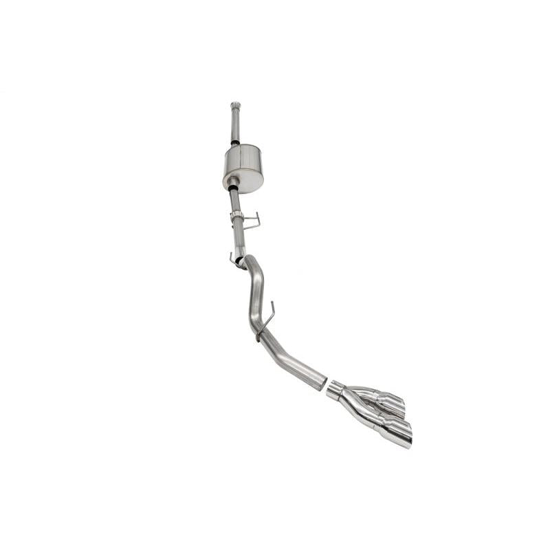 Corsa 2021-2024 Ford F-150 SuperCrew/6.5in Bed 3.5L V6 Sport Cat-Back Single Side Exit-Polished-SR1 Performance