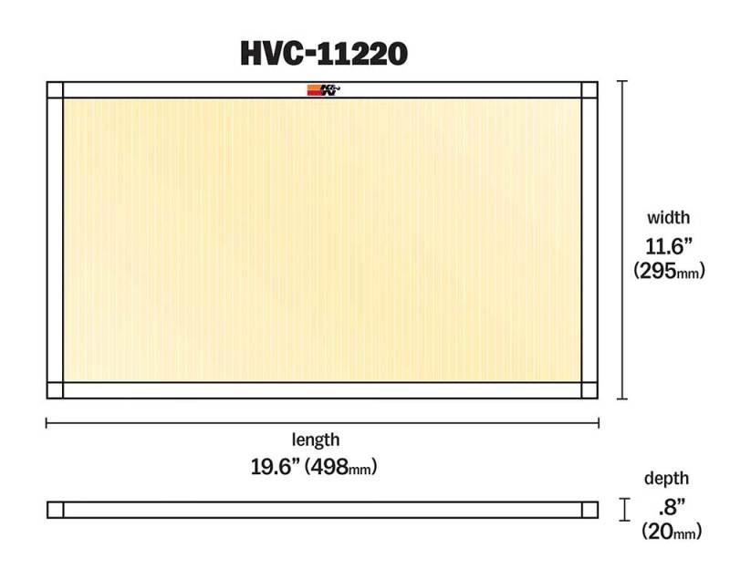 K&N HVAC Filter - 12 X 20 X 1-SR1 Performance