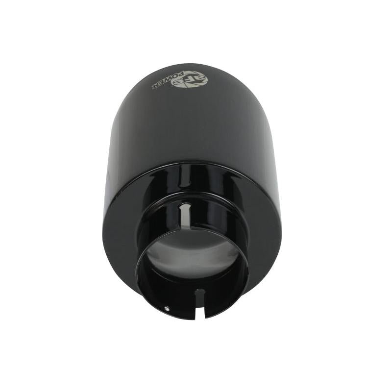 aFe Takeda 409 SS Clamp-On Exhaust Tip 2.5in. Inlet / 4.5in. Outlet / 7in. L - Black-SR1 Performance