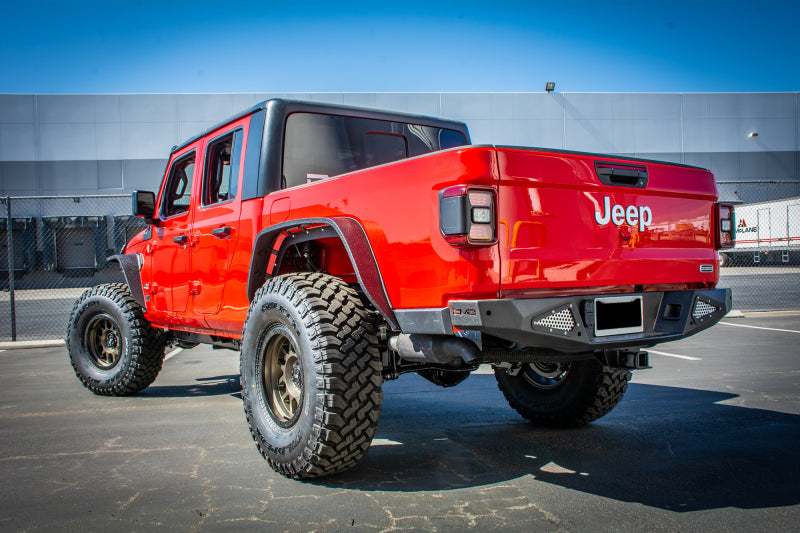 DV8 Offroad RBGL-01 Jeep Gladiator Rear Bumper – High Clearance, Textured Black Powdercoat