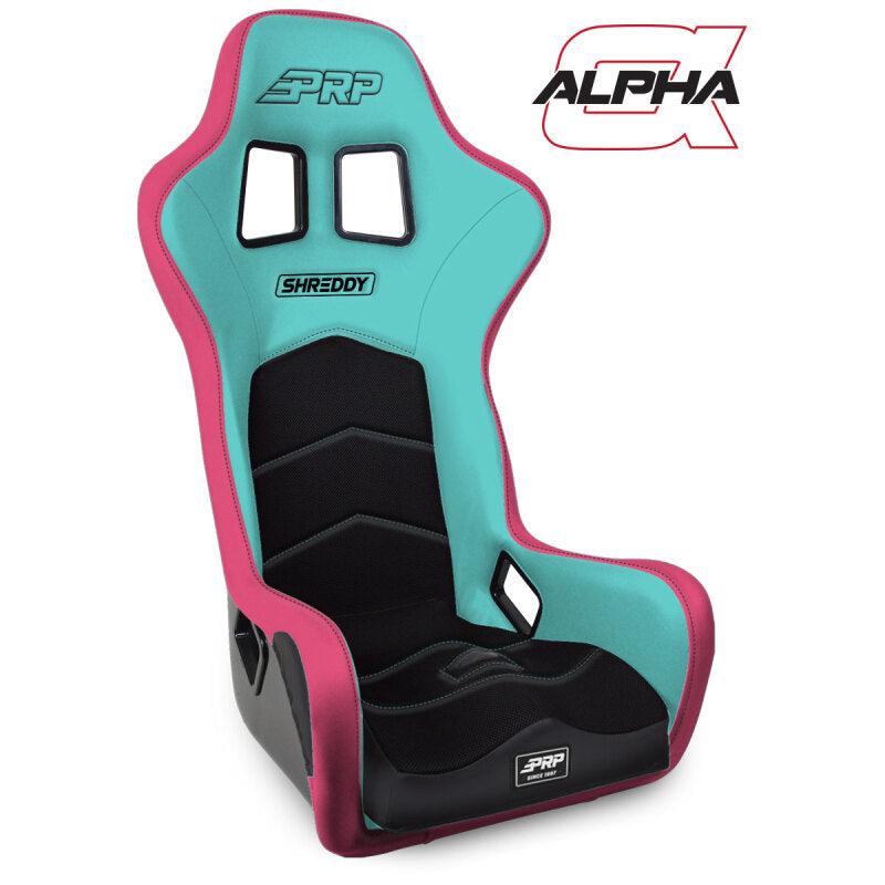 PRP Shreddy Alpha Composite Seat Black- Pink/Teal-SR1 Performance