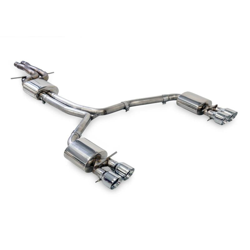 AWE Tuning Audi C7.5 A6 3.0T Touring Edition Exhaust - Quad Outlet Chrome Silver Tips-SR1 Performance