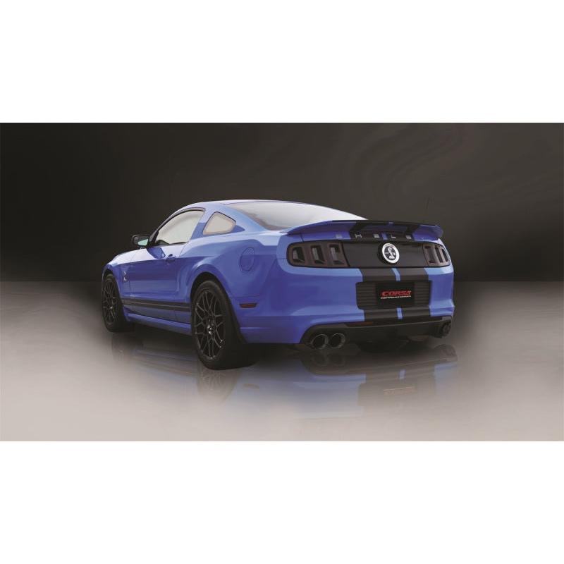 Corsa 2013-2014 Ford Mustang Shelby GT500 5.8L V8 Black Sport Axle-Back + XO Exhaust-SR1 Performance