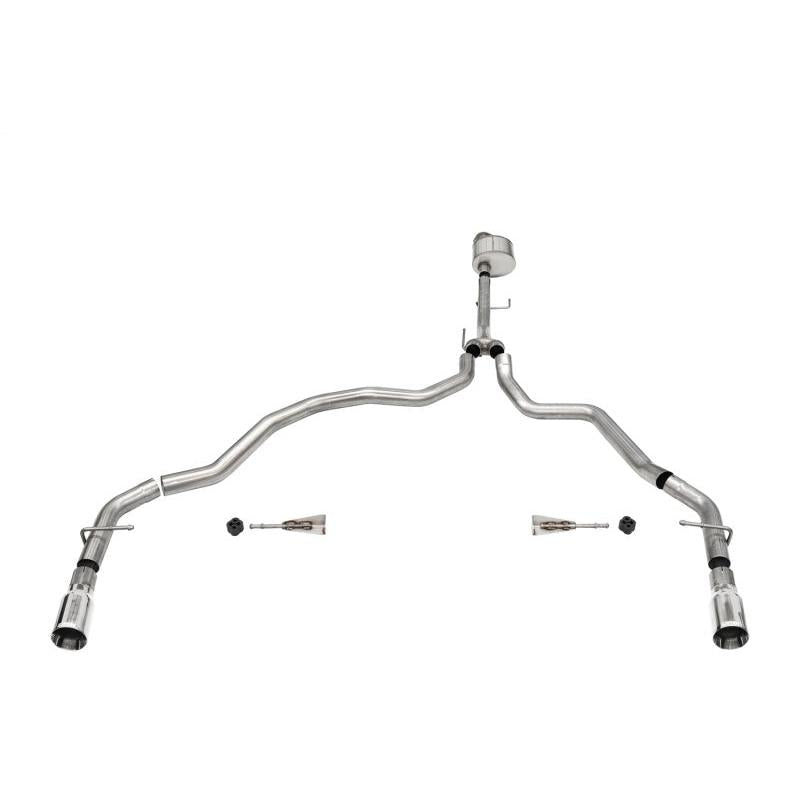 Corsa 2021-2024 Ford F-150 Regular Cab/6.5in Bed 5.0L V8 Xtreme Cat-Back Dual Rear Exit-Polished-SR1 Performance