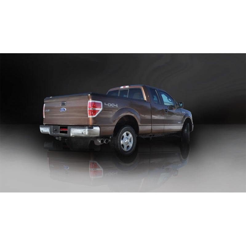 Corsa 2011-2014 Ford F-150 EcoBoost 3.5L V6 Polished Sport Cat-Back Exhaust-SR1 Performance