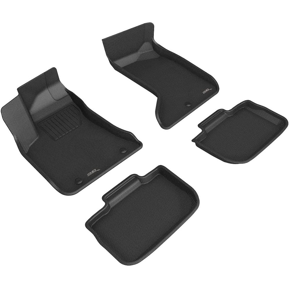 2012-2023 Dodge Charger AWD 3D MAXpider All-Weather Floor Mats Custom Fit Kagu Series (1st & 2nd Row, Black)-SR1 Performance