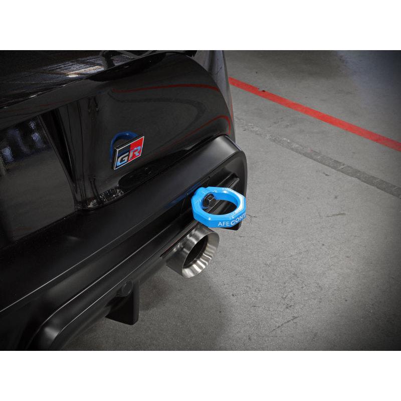 aFe Control Rear Tow Hook Blue 20-21 Toyota GR Supra (A90)-SR1 Performance