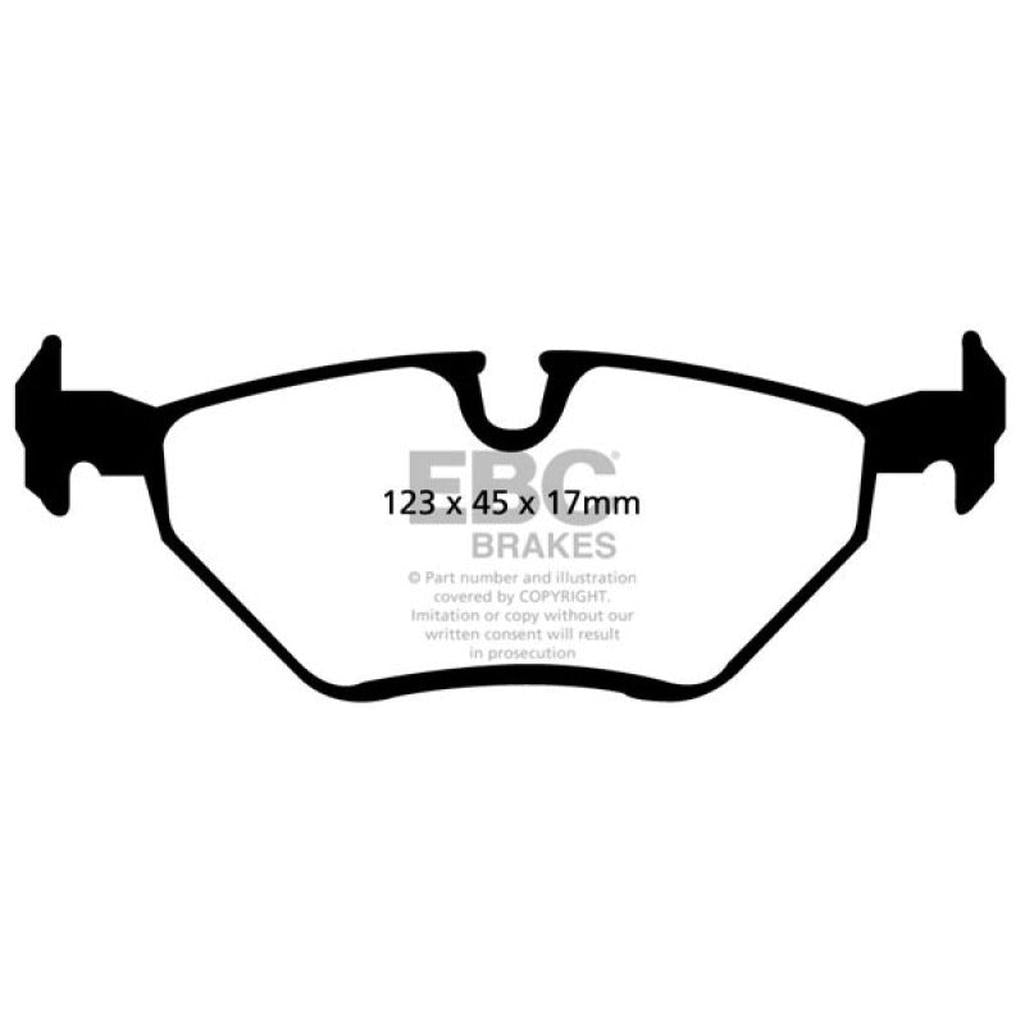 EBC Yellowstuff Rear Brake Pads for BMW Z3 1999-2003 and 2000-2002 BMW 3 Series