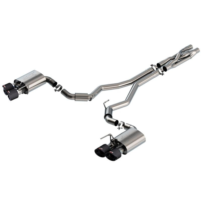 Borla 2020 Ford GT500 5.2L AT 3in ATAK CatBack Exhaust w/ Carbon Fiber Tips-SR1 Performance