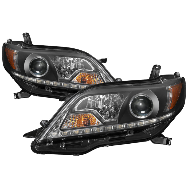 Spyder Toyota Sienna 2011-2014 Projector Headlights - DRL LED - Black PRO-YD-TSEN11-DRL-BK-SR1 Performance