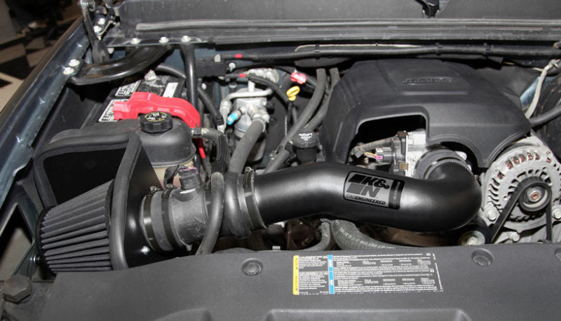 K&N 07-08 Chevy Silverado 1500 4.8L/5.3L V8 / 07-08 GMC Yukon 4.8L/5.3L V8 Black Perf Intake Kit-SR1 Performance