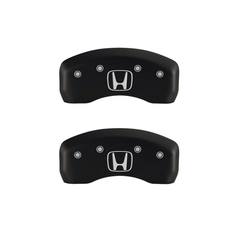MGP 4 Caliper Covers Engraved Front Honda Engraved Rear H Logo Red finish silver-SR1 Performance