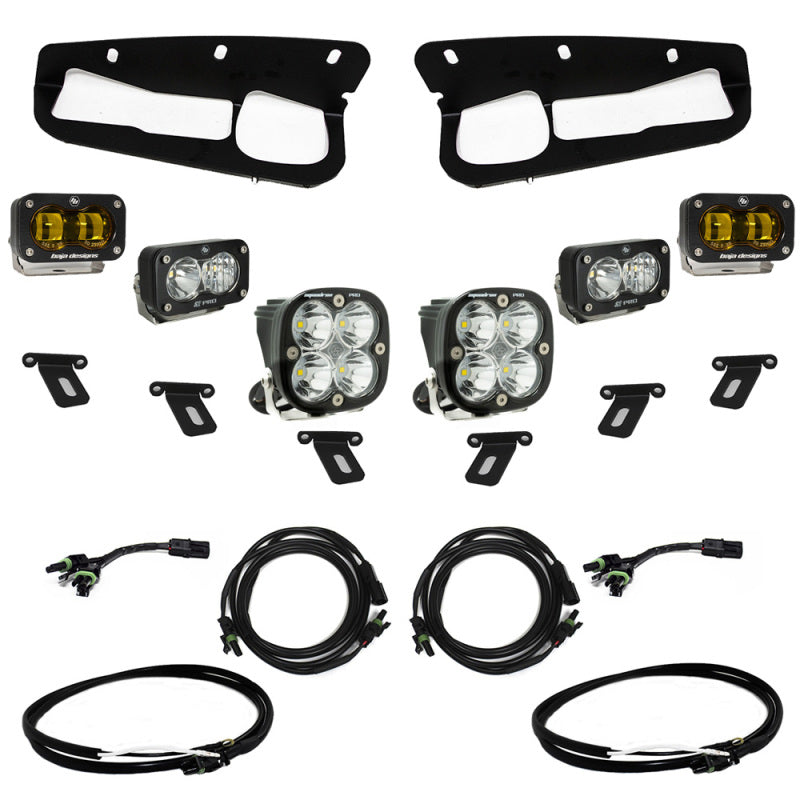 Baja Designs 21-22 Ford Bronco w/Steel Bumper S2 SAE Pro Fog Pocket Light Kit - Amber-SR1 Performance