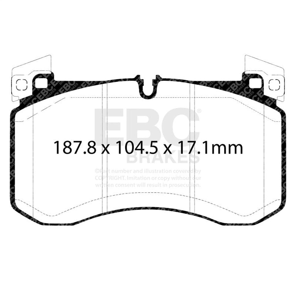 EBC Yellowstuff Front Brake Pads for Mercedes-Benz G63 AMG and GLS Models – Part Number DP42409R