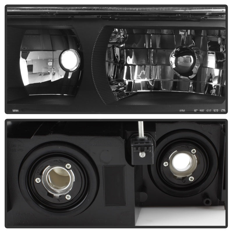 xTune 02-06 Chevy Avalanche w/Cladding OEM Bumper Light & Headlights - (BLACK) (HD-JH-CAVA02-SET-BK)-SR1 Performance