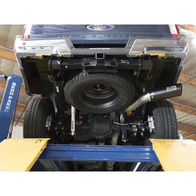 aFe ATLAS 5in DPF-Back Alum Steel Exhaust System w/Black Tip 2017 Ford Diesel Trucks V8-6.7L (td)-SR1 Performance