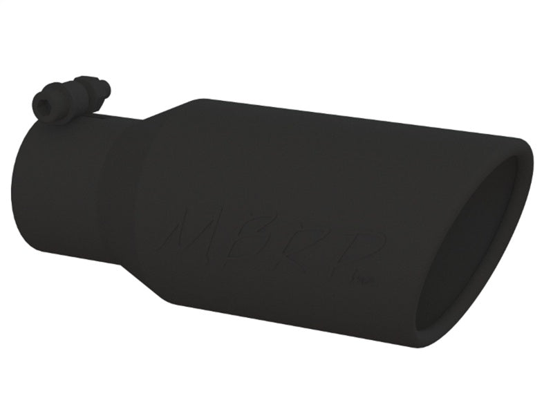 MBRP Universal Angled Rolled End Tip 4in OD / 2-3/4in Inlet / 10in Length - Black-SR1 Performance