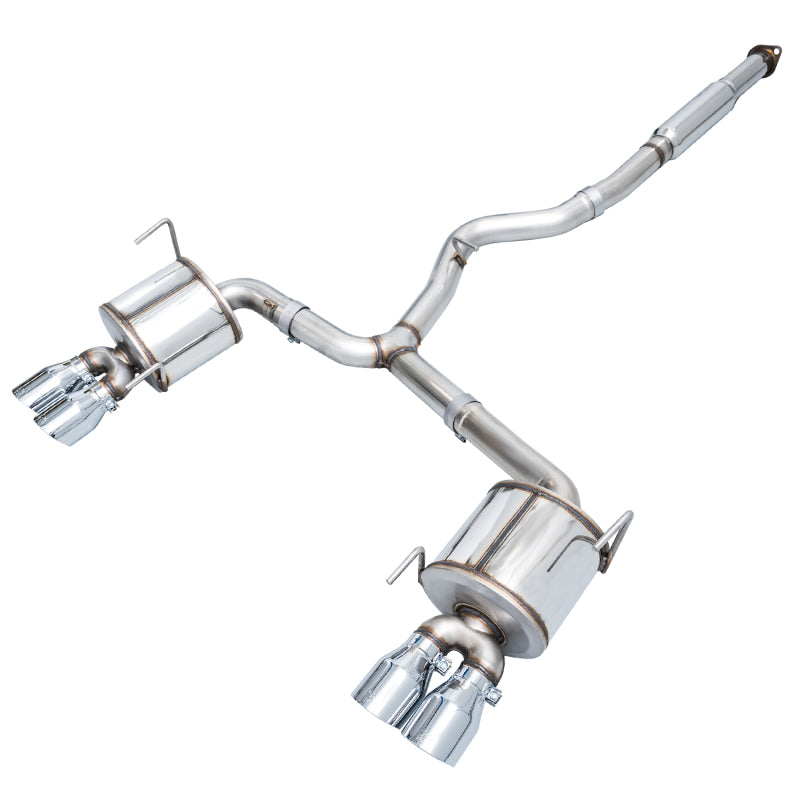 AWE Tuning Subaru STI VA / WRX GV / STI GV Sedan Touring Edition Exhaust - Chrome Silver Tip (102mm)-SR1 Performance