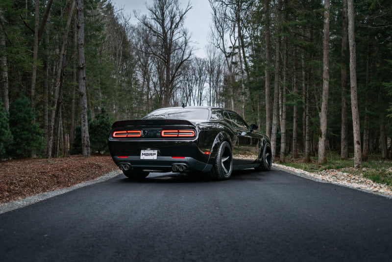 MBRP 17-Up Dodge Challenger 5.7L/6.2L/6.4L Carbon Fiber Quad Tip T304 Catback Exhaust-SR1 Performance