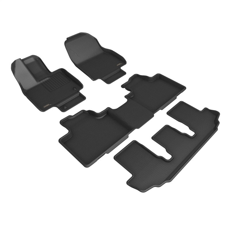 3D Maxpider 21-22 Toyota Highlander Hybrid 2nd Row Bucket Kagu 1st 2nd 3rd Row - Set (Black)-SR1 Performance