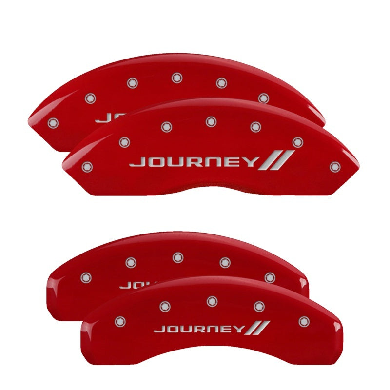 MGP 4 Caliper Covers Engraved Front & Rear Bowtie Red finish silver-SR1 Performance