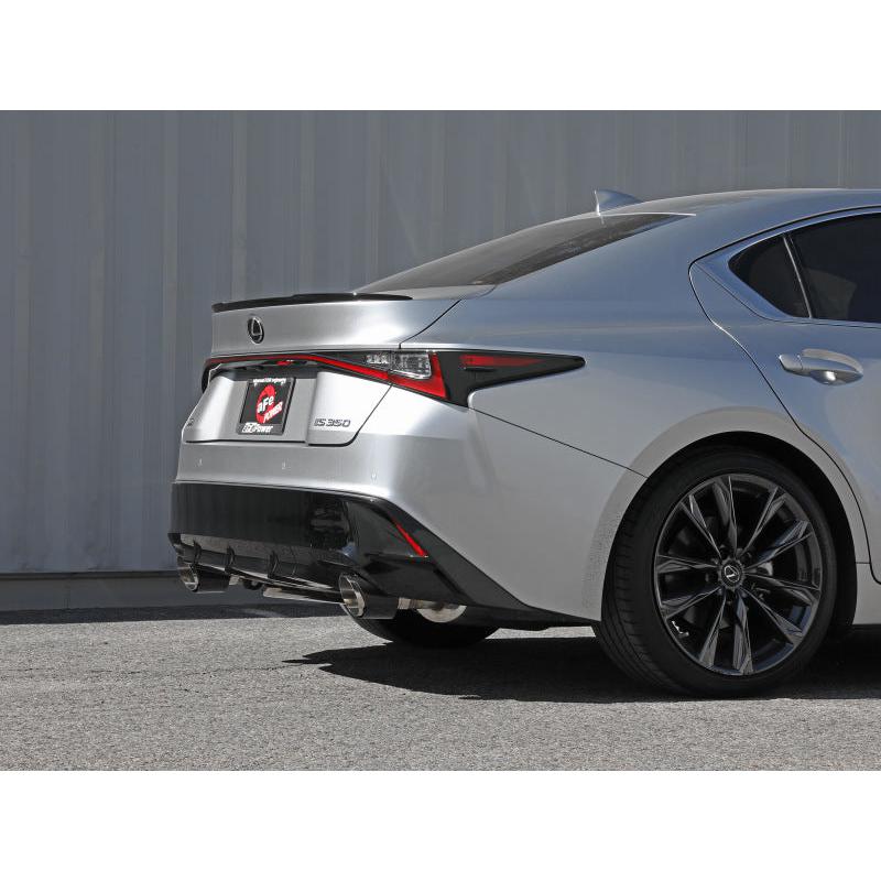 aFe Lexus IS350 14-22 V6-3.5L Takeda Axle-Back Exhaust System- Carbon Fiber Tip-SR1 Performance