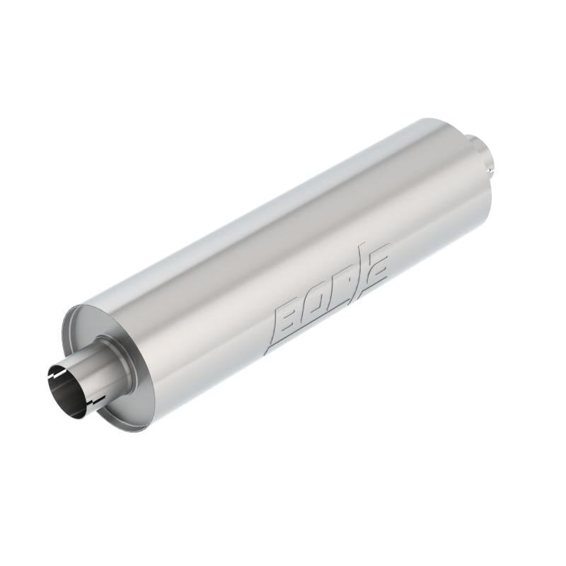 Borla Heavy Duty (Truck) 2.75in Center-Center 24in x 6.75in Round (Notched) Specialty Muffler-SR1 Performance