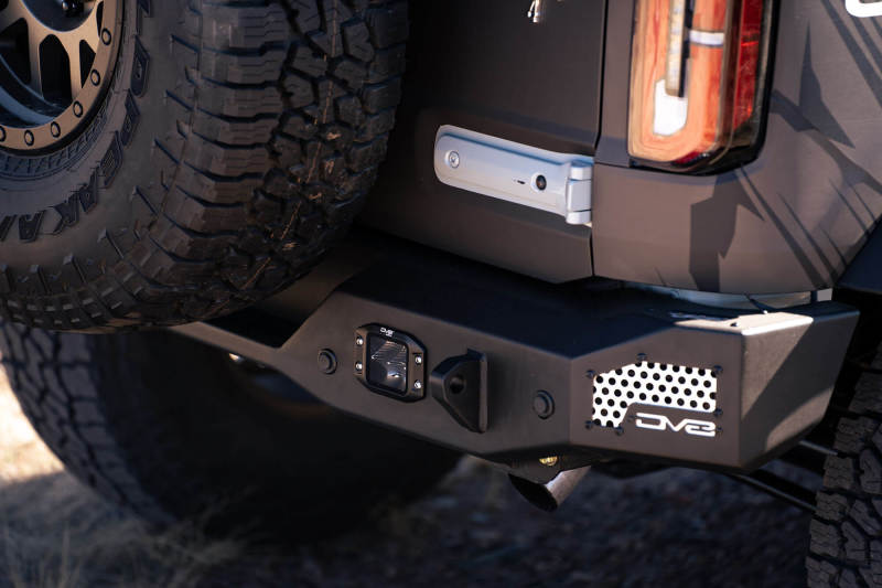 DV8 Offroad 21-22 Ford Bronco MTO Series Rear Bumper with Side License Plate Mount and Recovery Points