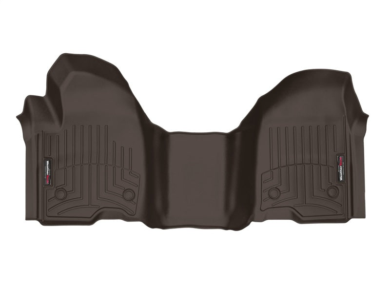 WeatherTech DigitalFit Front FloorLiner for 2019 Chevrolet Silverado 1500 – Cocoa, Over The Hump