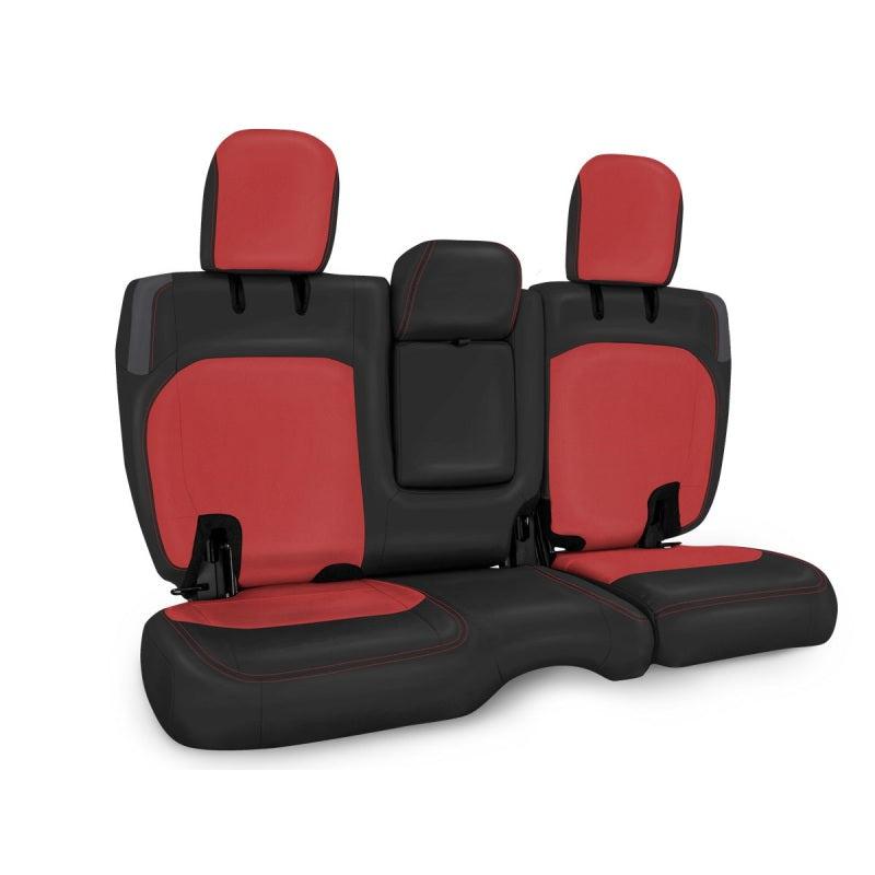 PRP 2018+ Jeep Wrangler JLU/4 door Rear Bench Cover with Leather Interior - Black/Red-SR1 Performance