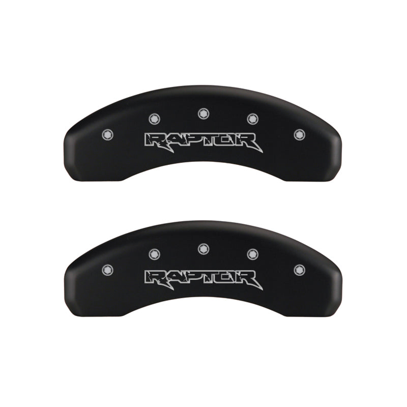 MGP 4 Caliper Covers Engraved Front & Rear Raptor Red finish silver-SR1 Performance