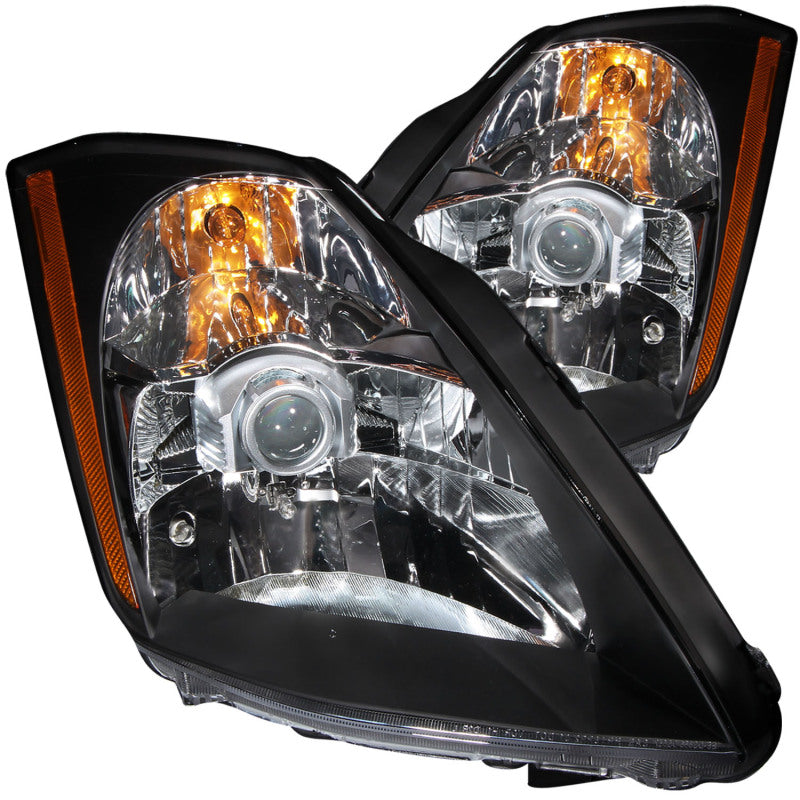 ANZO 2003-2005 Nissan 350Z Crystal Headlights Black-SR1 Performance